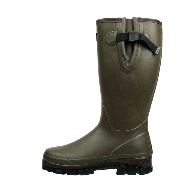 Adult Green Neoprene Rubber Rainboots with Adjustable Tab