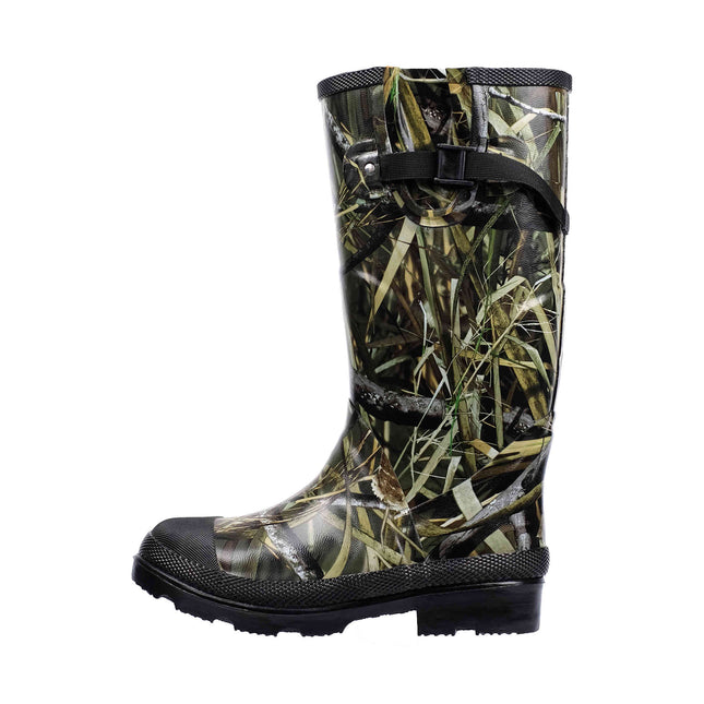 Adult camouflage Rubber Rainboots with Adjustable Tab,hunting boots