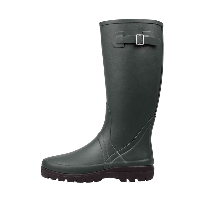 Adult Green Rubber Rainboots with Adjustable Tab