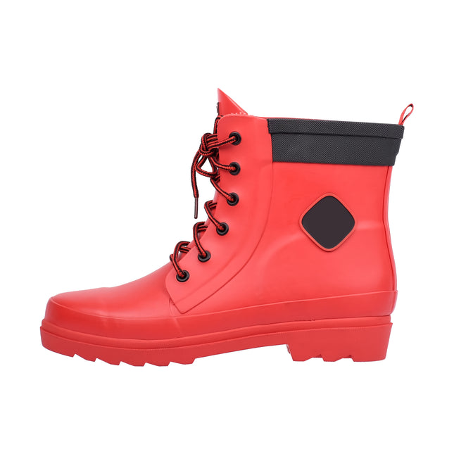 RED Women Rubber Rainboots