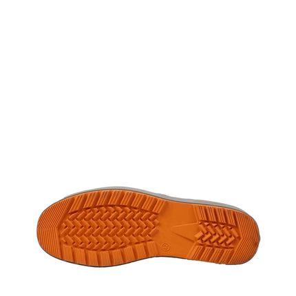 Adult Gray Rubber Rainboots Orange sole