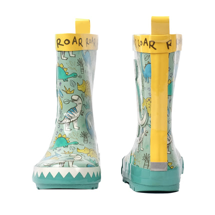 Kids Dinosaur Pattern Rubber Rain Boots