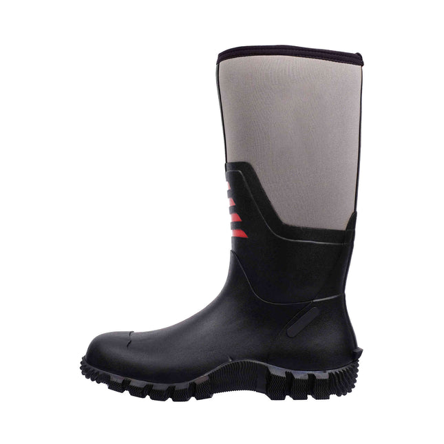 Adult Black Neoprene Rubber Rainboots with Adjustable Tab