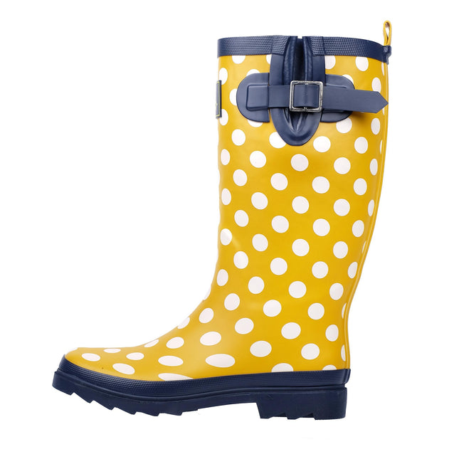 D8080189 Women dots Rubber Rainboots