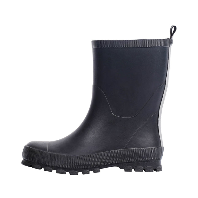 Kids Black Rubber Rainboots