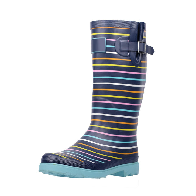 D8080190 Women strip Rubber Rainboots