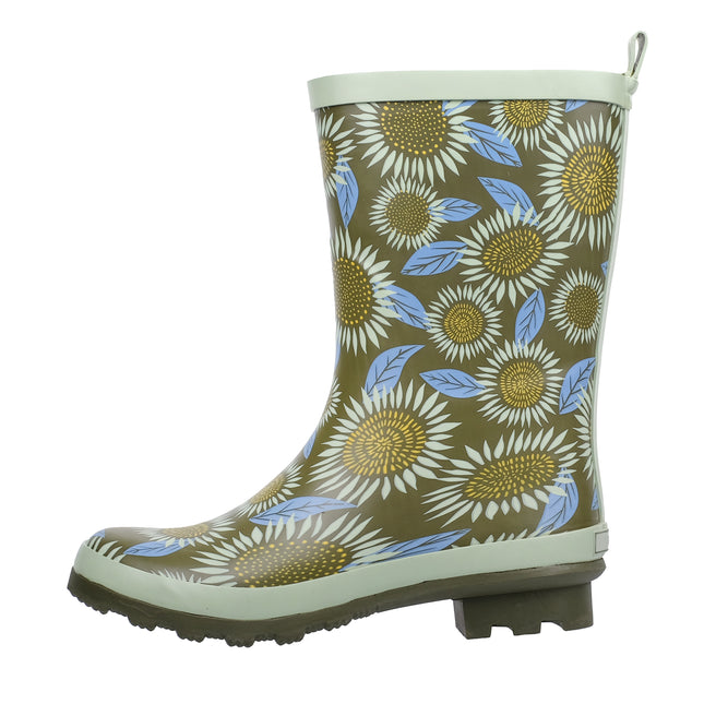 L3660139 Women Sunflower Rubber Rainboots
