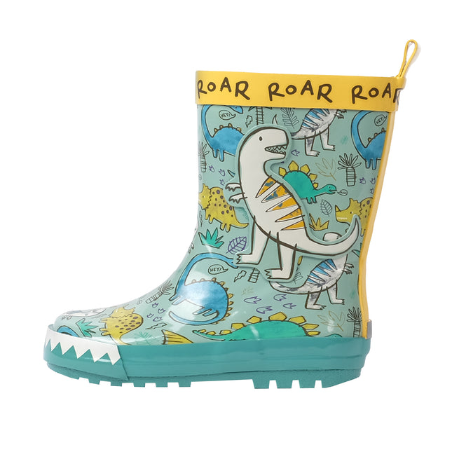 Kids Dinosaur Pattern Rubber Rain Boots